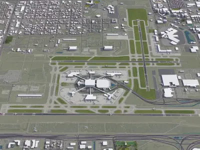Tampa - Airport - TPA Low-poly 3D model