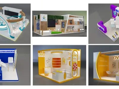 Booth Exhibition Stand G25 3D Model Pack