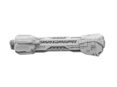 Spaceship Corvette for Miniature Wargaming 3D print model