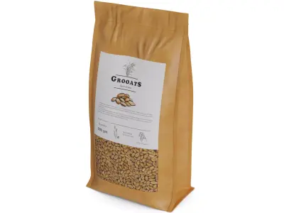 Other groats Spelt Groats Low-poly 3D model