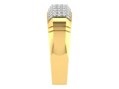 Light Weight Yellow Gold Diamond Ring  -ZA RN 4210 3D print model