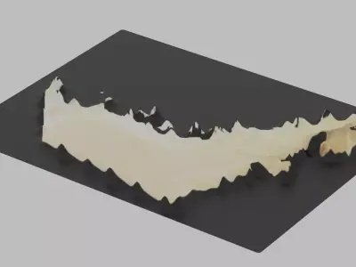 United Arab Emirates Map Country Low-poly 3D model