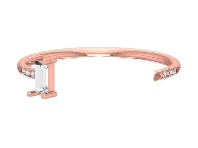 Women Light Weight Band Ring 3D print model 13