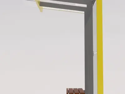 MMCite Geomere Bus Shelter Collection 3D model