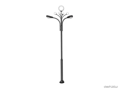 streetlamp parking lot  deepglow  3D model