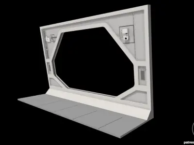  Star Wars Medical Frigate Window Diorama for action figures 3D print model
