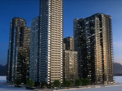 City Block Type B22 3D model