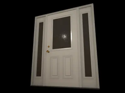 Front Door Low Poly Mobile Ready Low-poly 3D model