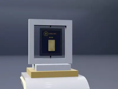 Jewellery Single Display Stand Low-poly 3D model