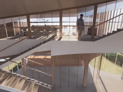 Desert Resort  With Full Interior Design and Exterior Garden 3D model