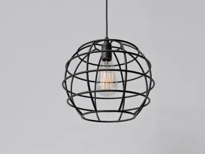 Cage Pendant Light 08 3D model