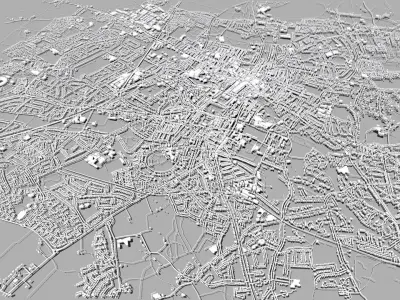 Cityscape Cheltenham Great Britain 3D model