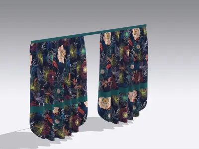 Curtain Low-poly 3D model