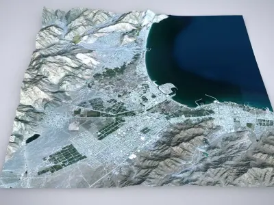 Cityscape  Fujairah United Arab Emirates 3D model