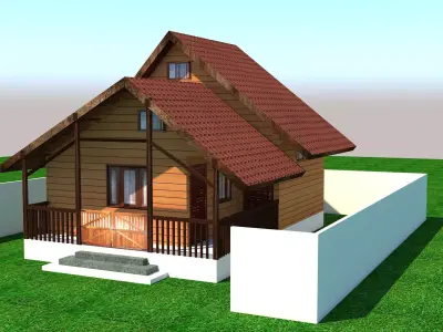 cottage or Farm House Elevation 3D model