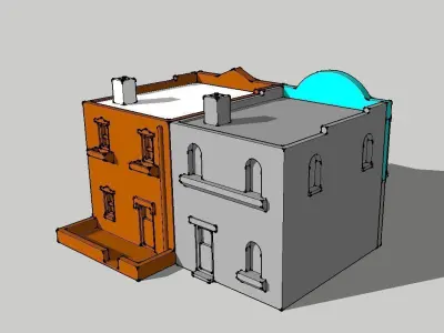 Shop Store Building 2pcs by Outland Models 3D Printable 3D print model purchase