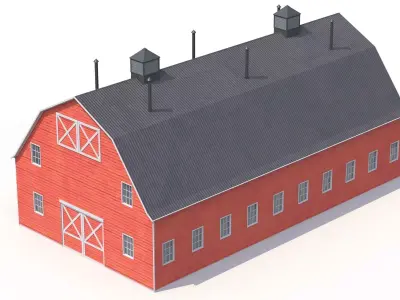 Farm Building 46 PBR Low-poly 3D model