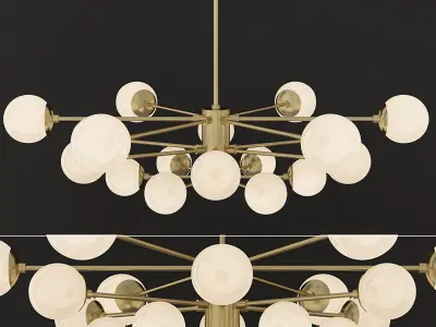Chandelier low poly 3d models collection 10 pieces Low-poly 3D model by 3dFront from CGTrader