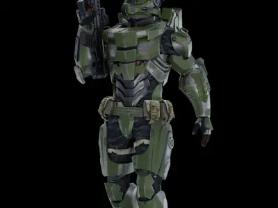 Sci-fi Armored Soldier 3D model