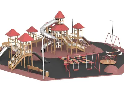 Children Playground 3D model 2