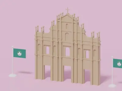 Ruins of Saint Paul Macau 3D model