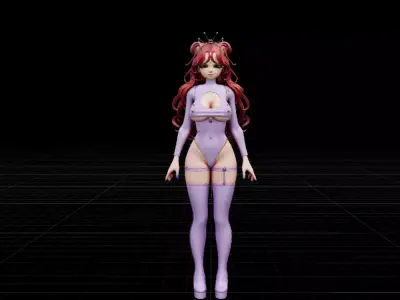 Princess Character 3D Model Game-Ready Low-poly 3D model