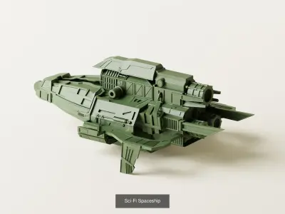 Sci-Fi Spaceship Bundle 3D Model Pack