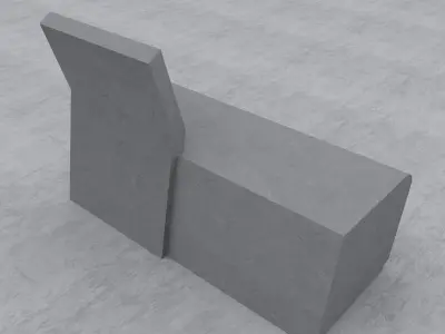 Modern Bench Street and Garden 5 3D model