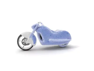 Futuristic Silver Motorcycle model pack Low-poly 3D model