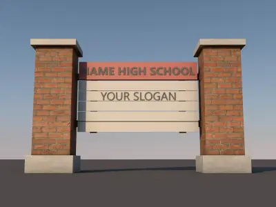 School Sigh 3D model