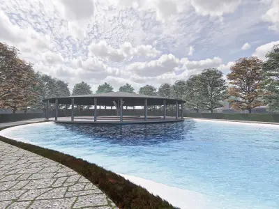 Circular Pavilion  - Revit Model Free 3D model