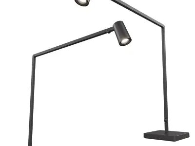 Adjustable Modern Black Table Lamp 3D Model Low-poly 3D model