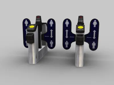 Ticket Gate Low-poly 3D model