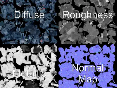 Cybernetic Soldier Rigged and Animated Character Model Low-poly 3D model