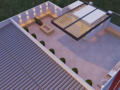 Building 5 floor Low-poly 3D model