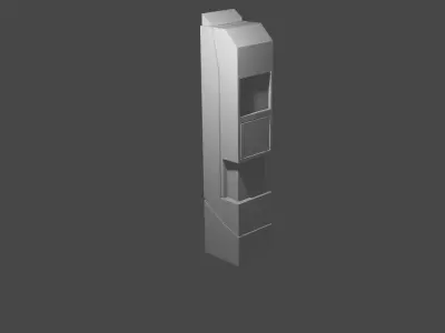 Low - poly set of towers Low-poly 3D model
