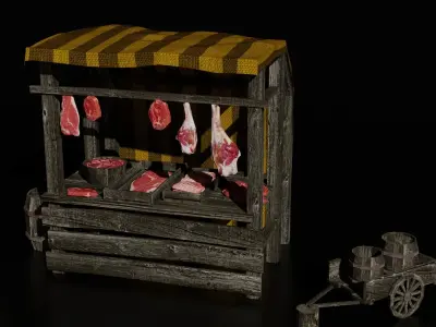 medieval knight Low-poly 3D model