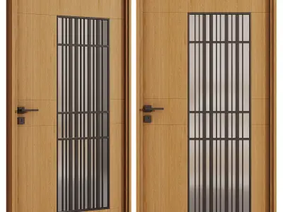 Interior door 22 Low-poly 3D model