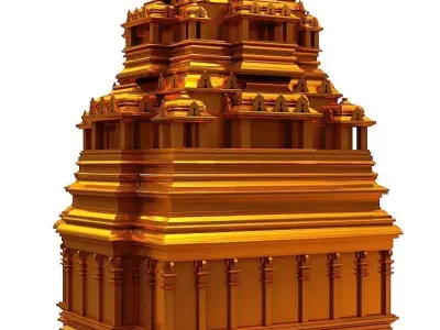 Hindu temple 3D model