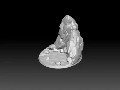 Fantasy Miniature Base -3D printing  model 3D print model