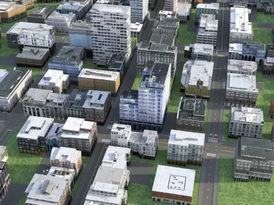 City 109 Low-poly 3D model