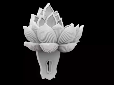 Lotus Flower Candle Sconce 3D Print Model 3D print model