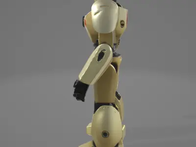 Decorative Futuristic Robot - High-Quality for Renders Low-poly 3D model