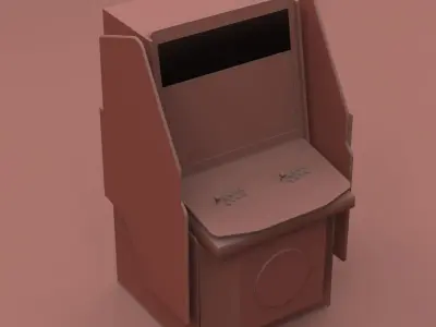 Arcade street fighter v machine Low-poly 3D model