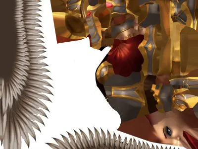 Free Angel 3D Character Model Game-Ready Fantasy Figure Free low-poly 3D model