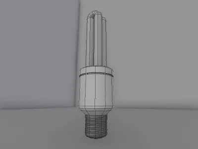 Energy saving lamp 2 Low-poly 3D model