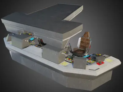 spaceship bridge interior 3D model