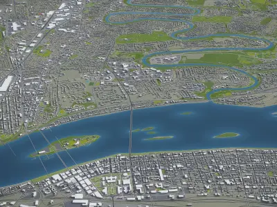 Harrisburg  Low-poly 3D model