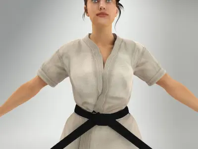 Karate Lady V2 NR 3D model