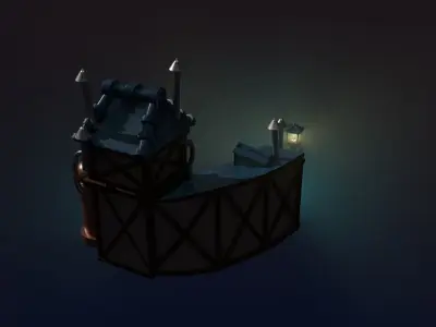 Magic Bar Low-Poly 3D Model Low-poly 3D model